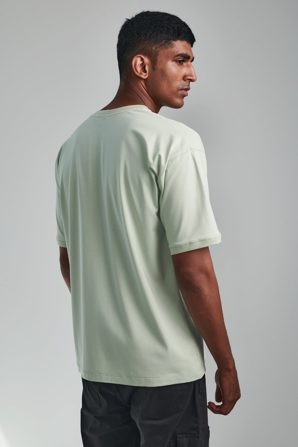 Buy Misty Green Relaxed Fit Core Tee | Beyours
