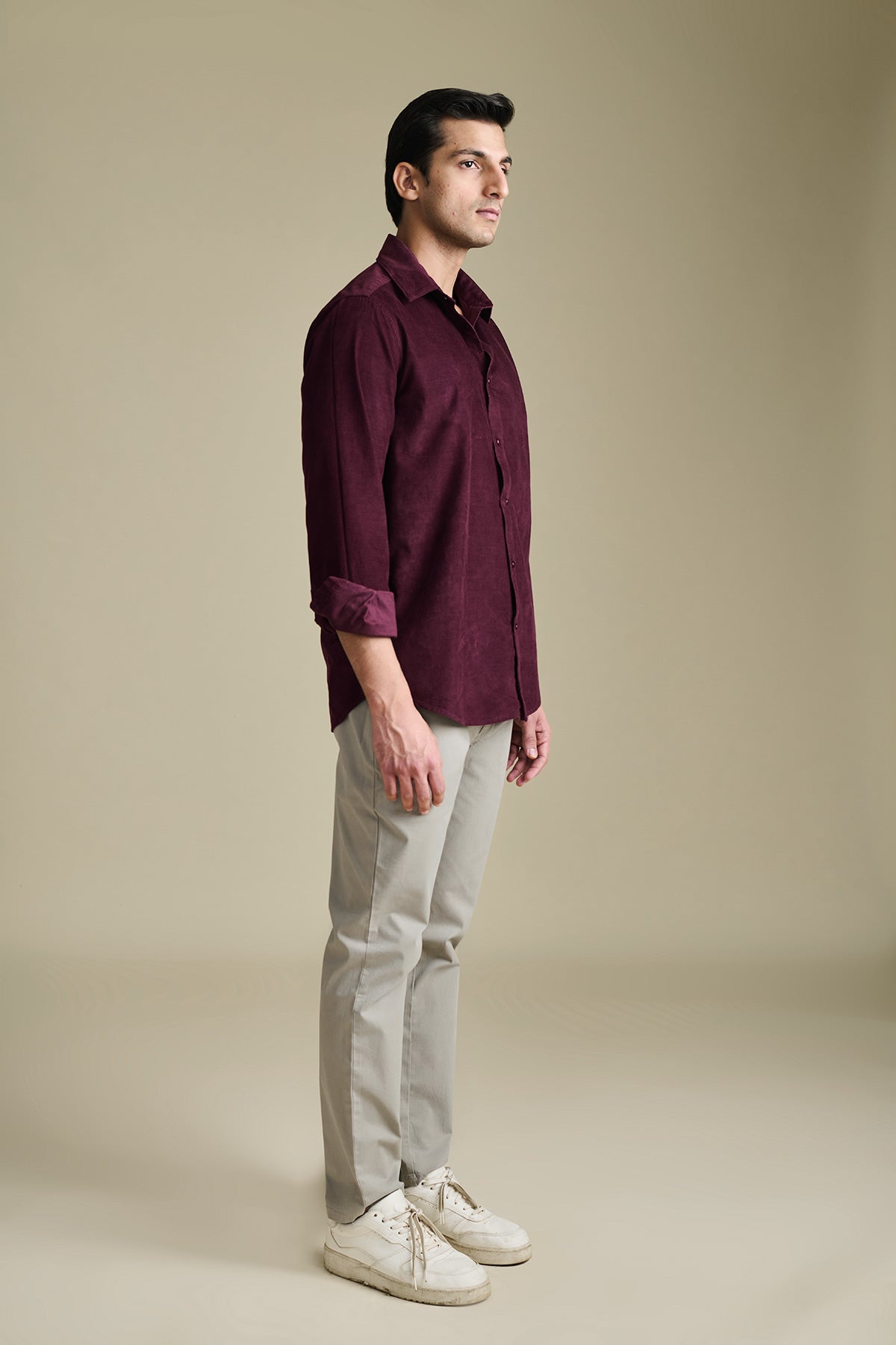 Maroon Corduroy Shirt