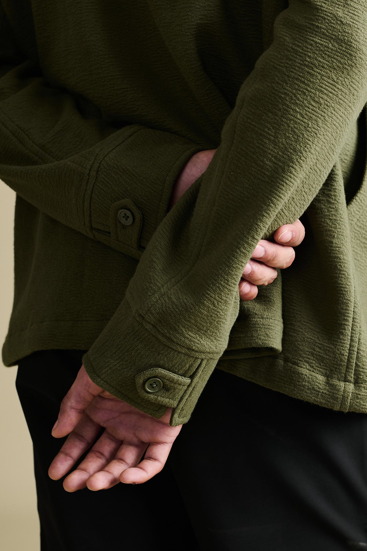 Textured Vintage Olive Shacket