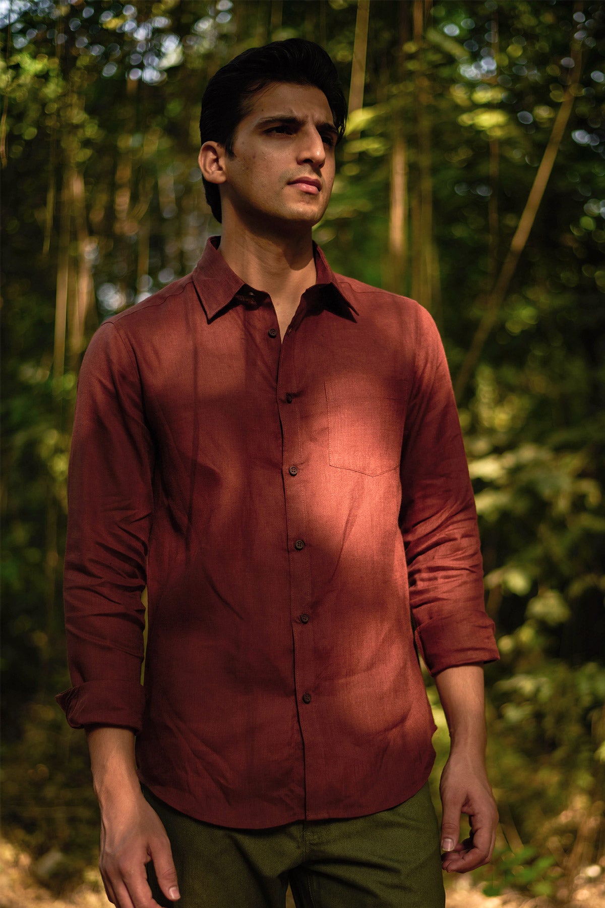 Mud Red Linen Shirt