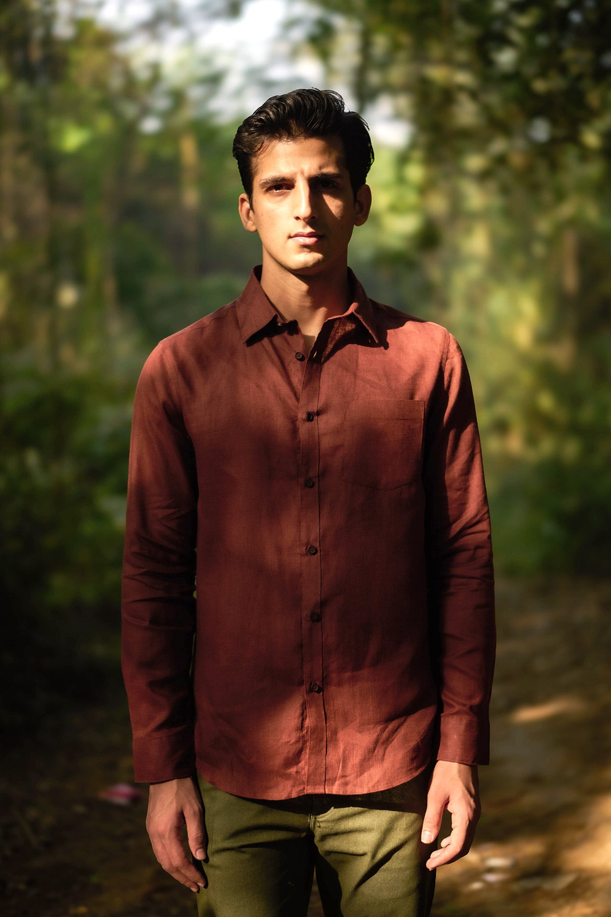 Mud Red Linen Shirt