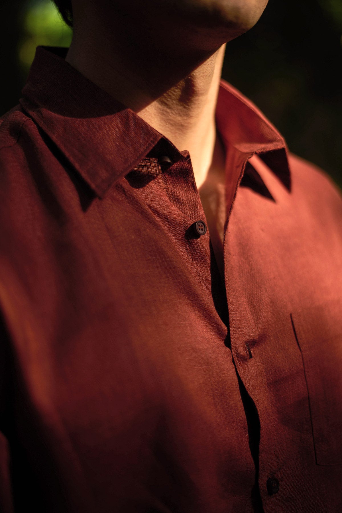 Mud Red Linen Shirt