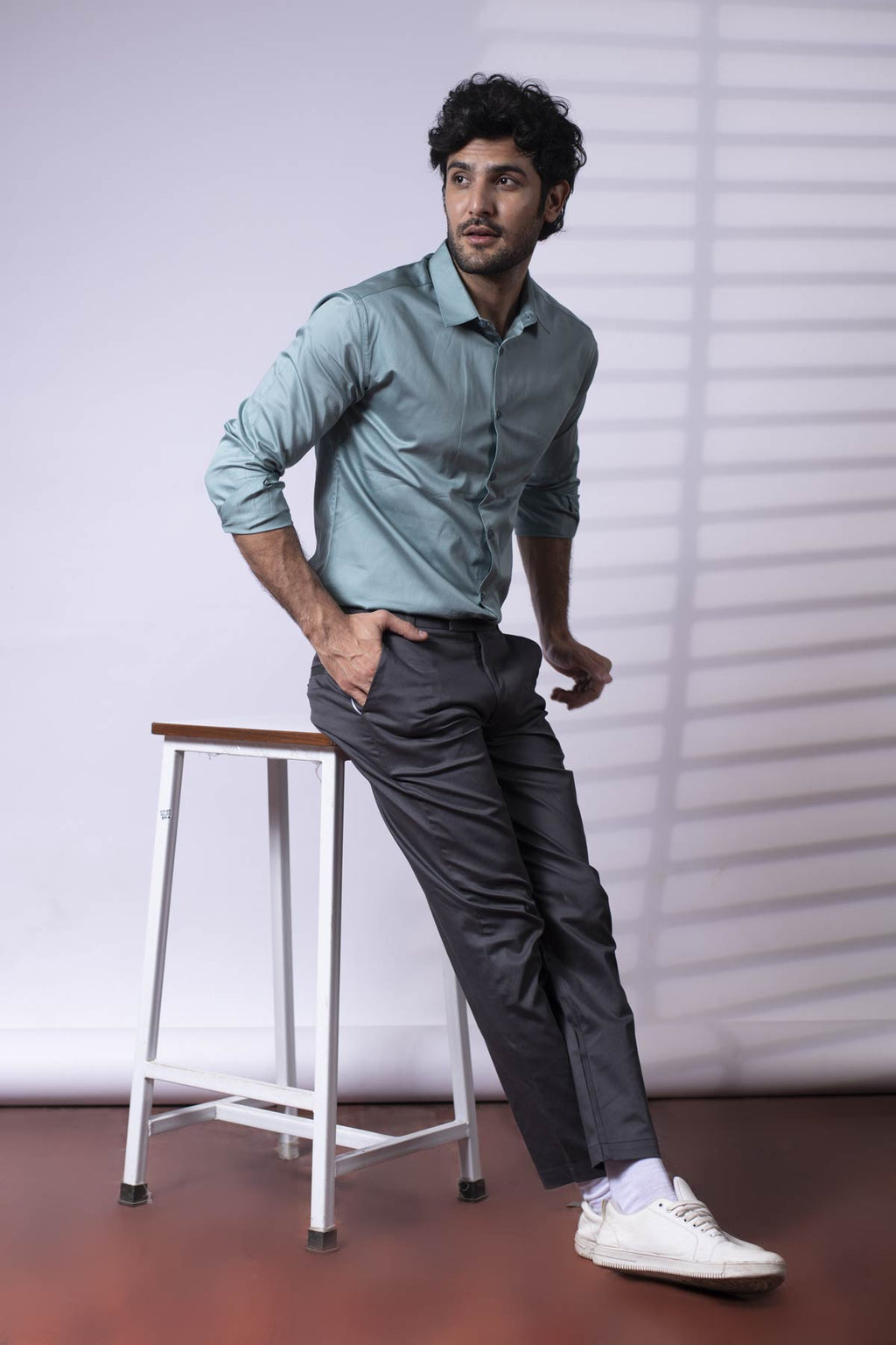 Buy Men Elegant Black Shirt Grey Trouser Office Wear Shirt and Online in  India  Etsy