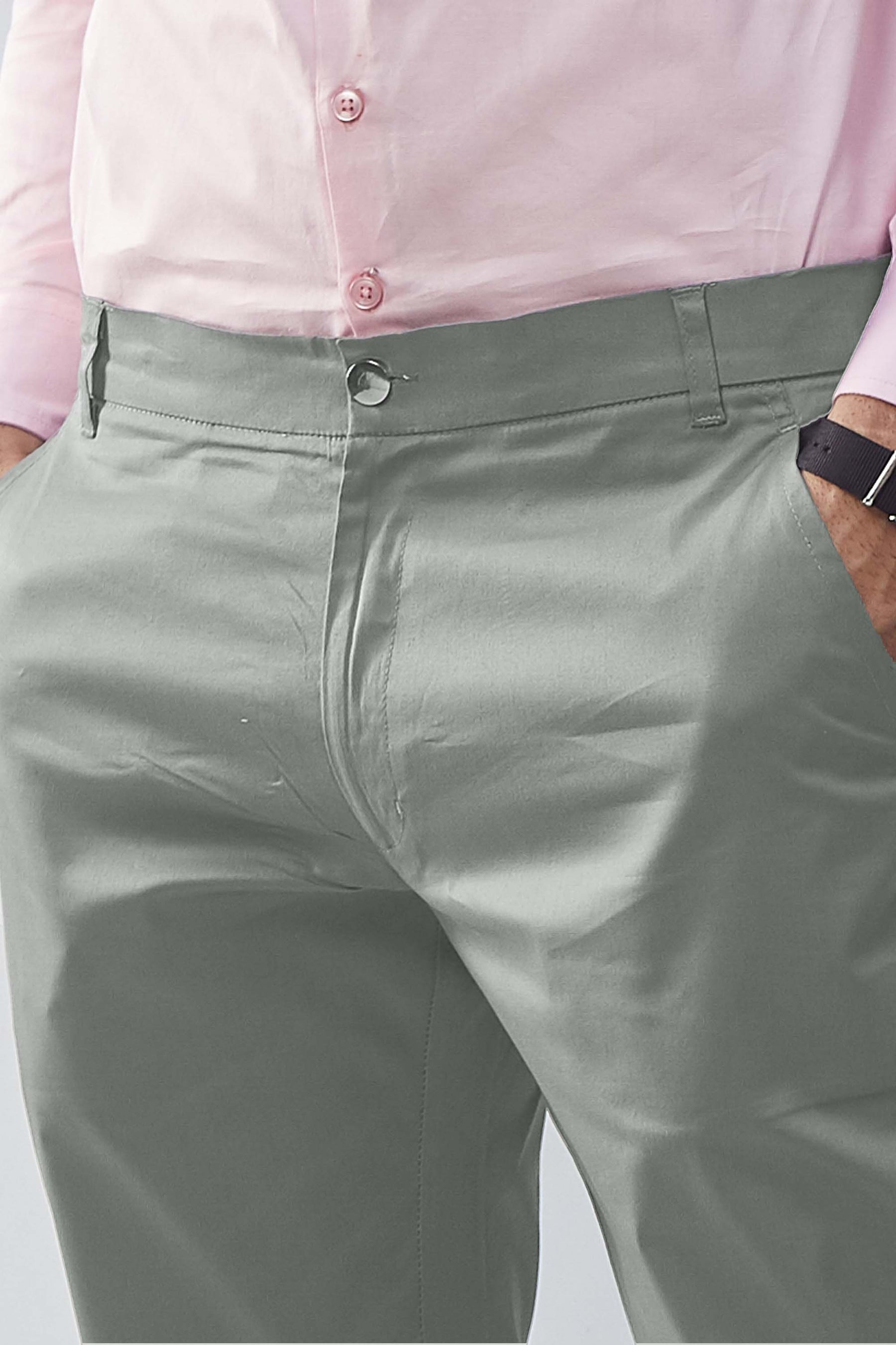 Men Dress Pants Trousers Shiny Straight Leg Slim Fit Classic Formal Work  Wedding | eBay