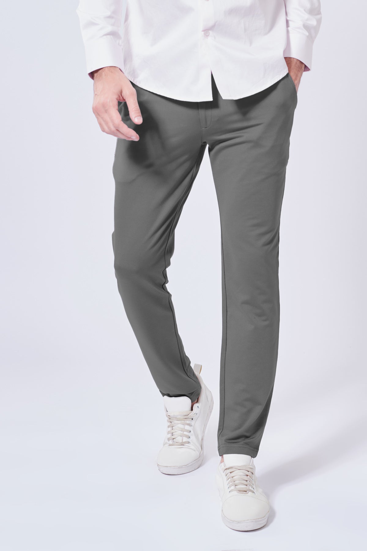 Buy Inspire Steel Grey Slim FIT Formal Trouser for Men 42 at Amazonin